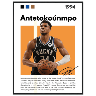 Giannis Antetokounmpo Greek Freak Bucks Poster - Vibrantwalls