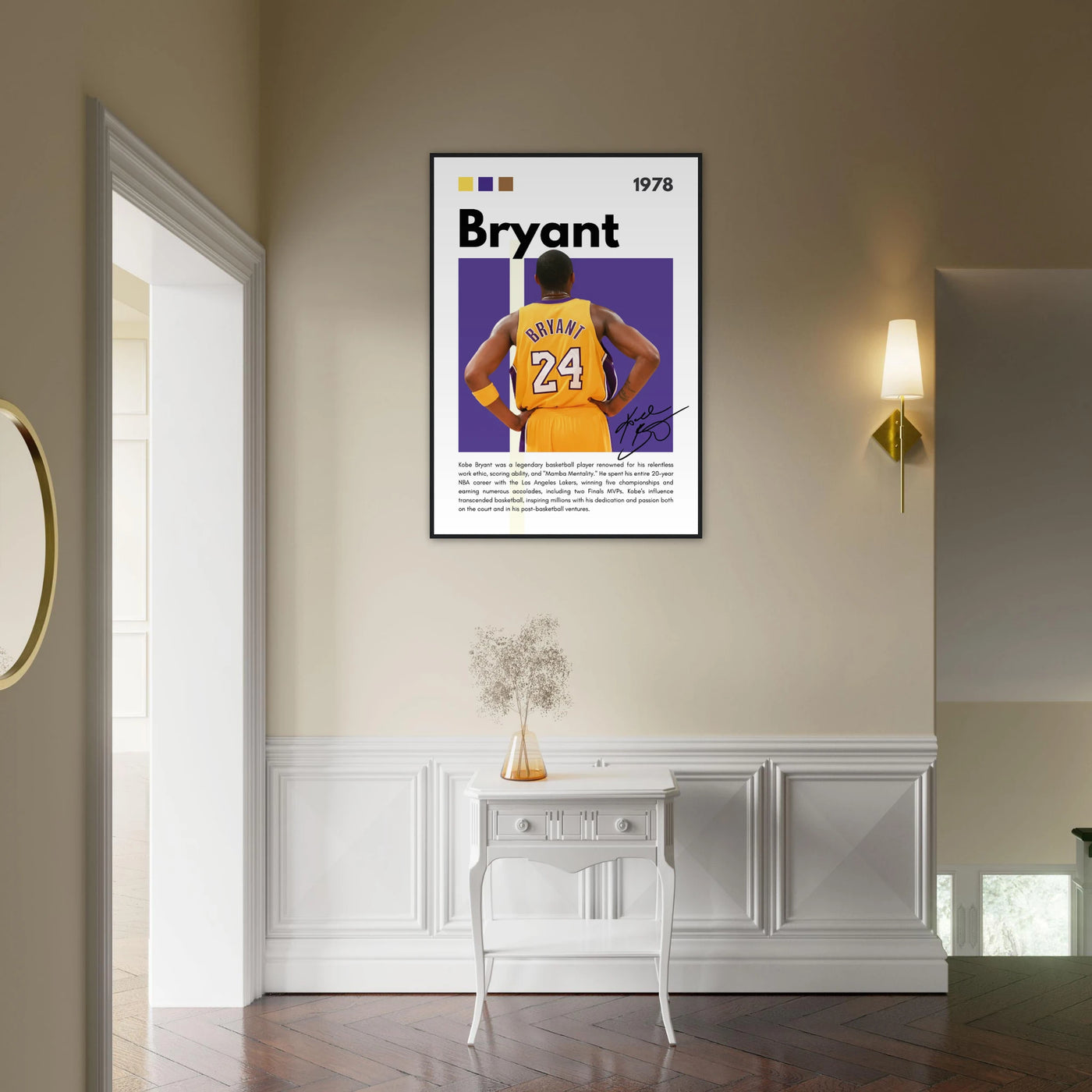 Kobe Bryant Mamba Mentality Lakers Framed Poster Vibrantwalls