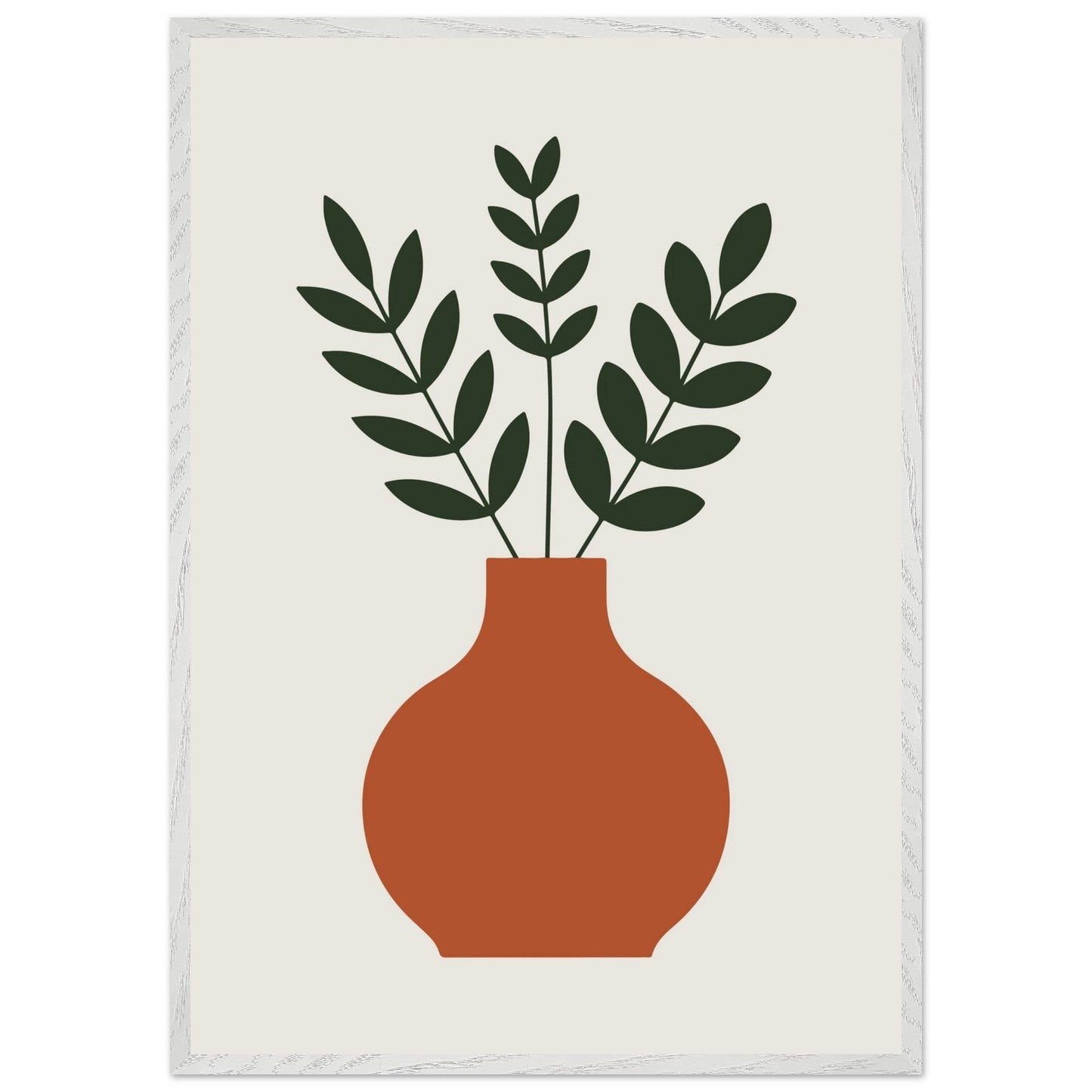 Terracotta Vase Greenery - Vibrantwalls