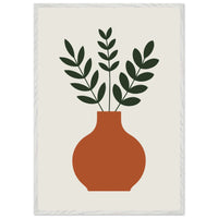 Terracotta Vase Greenery Wall Art - Vibrantwalls