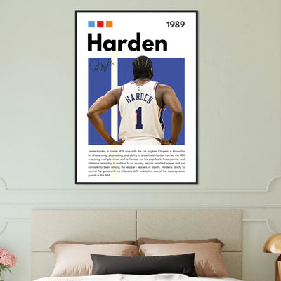 James Harden The Beard Clippers Framed Poster Vibrantwalls
