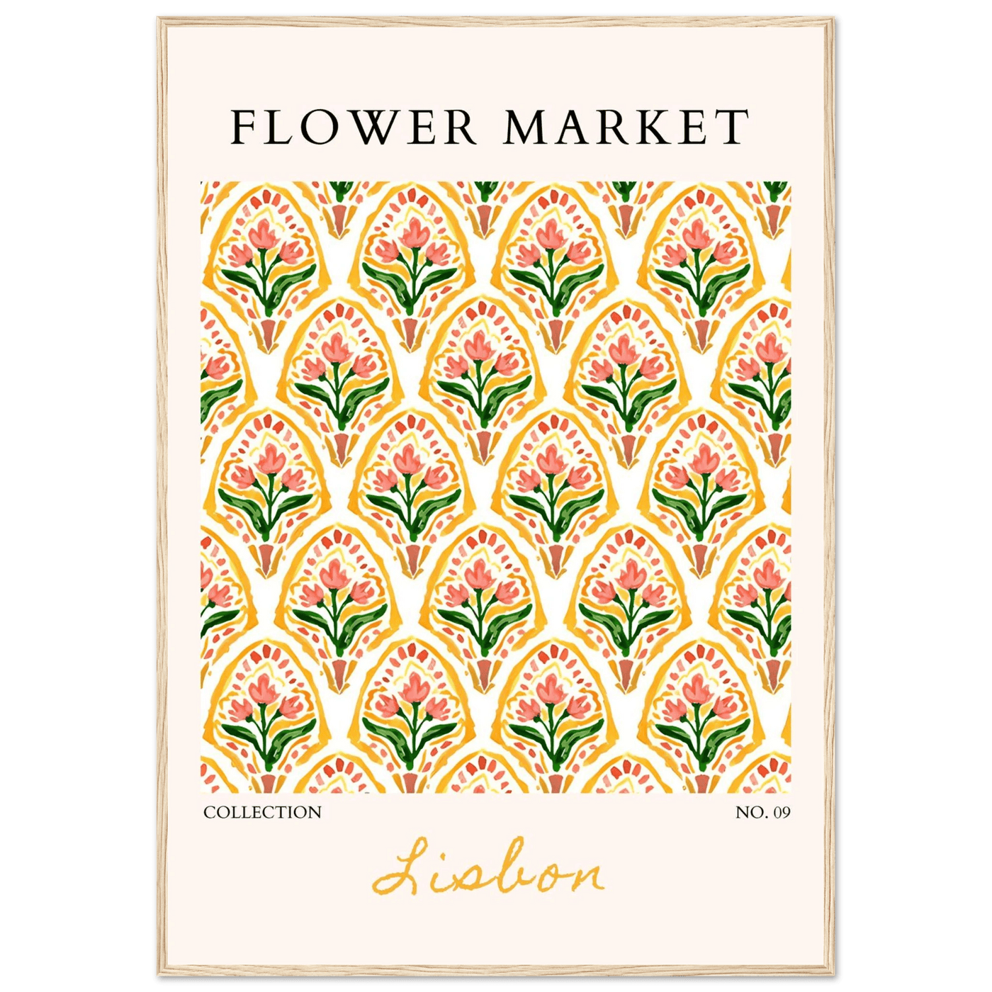 Lisbon Flower Market Framed Poster – Vibrant Floral Art Print | Ready-to-Hang Wall Decor - Vibrantwalls
