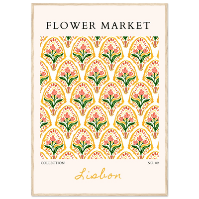 Lisbon Flower Market Framed Poster – Vibrant Floral Art Print | Ready-to-Hang Wall Decor - Vibrantwalls