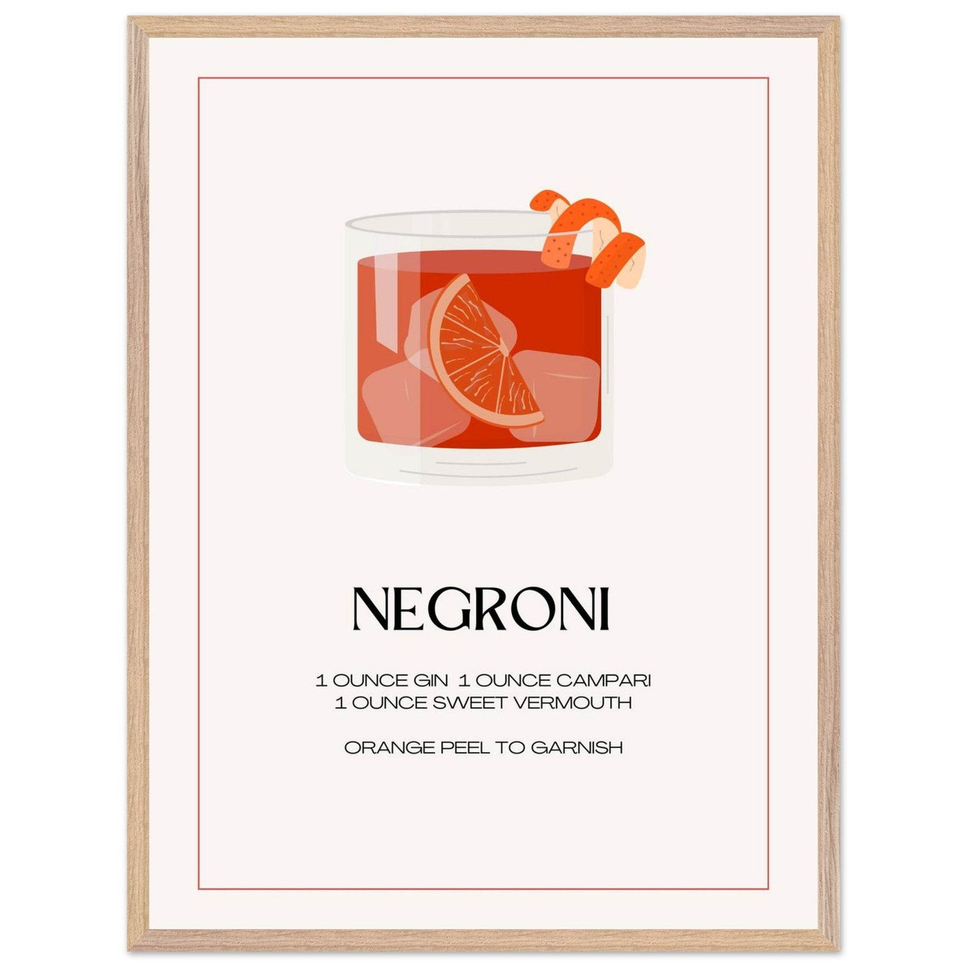 Negroni Cocktail Recipe - Vibrantwalls