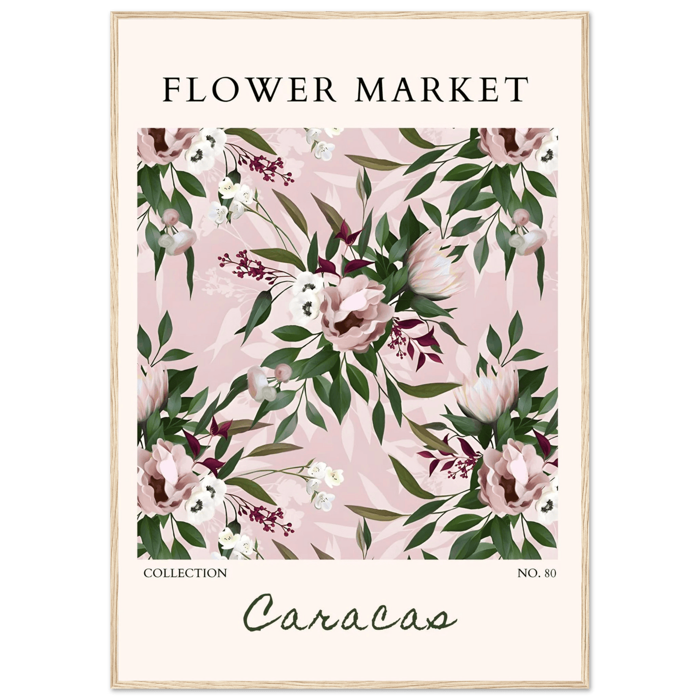Blush Floral Dream Framed Poster – Elegant Botanical Art Print | Ready-to-Hang in Multiple Sizes & Frame Styles - Vibrantwalls