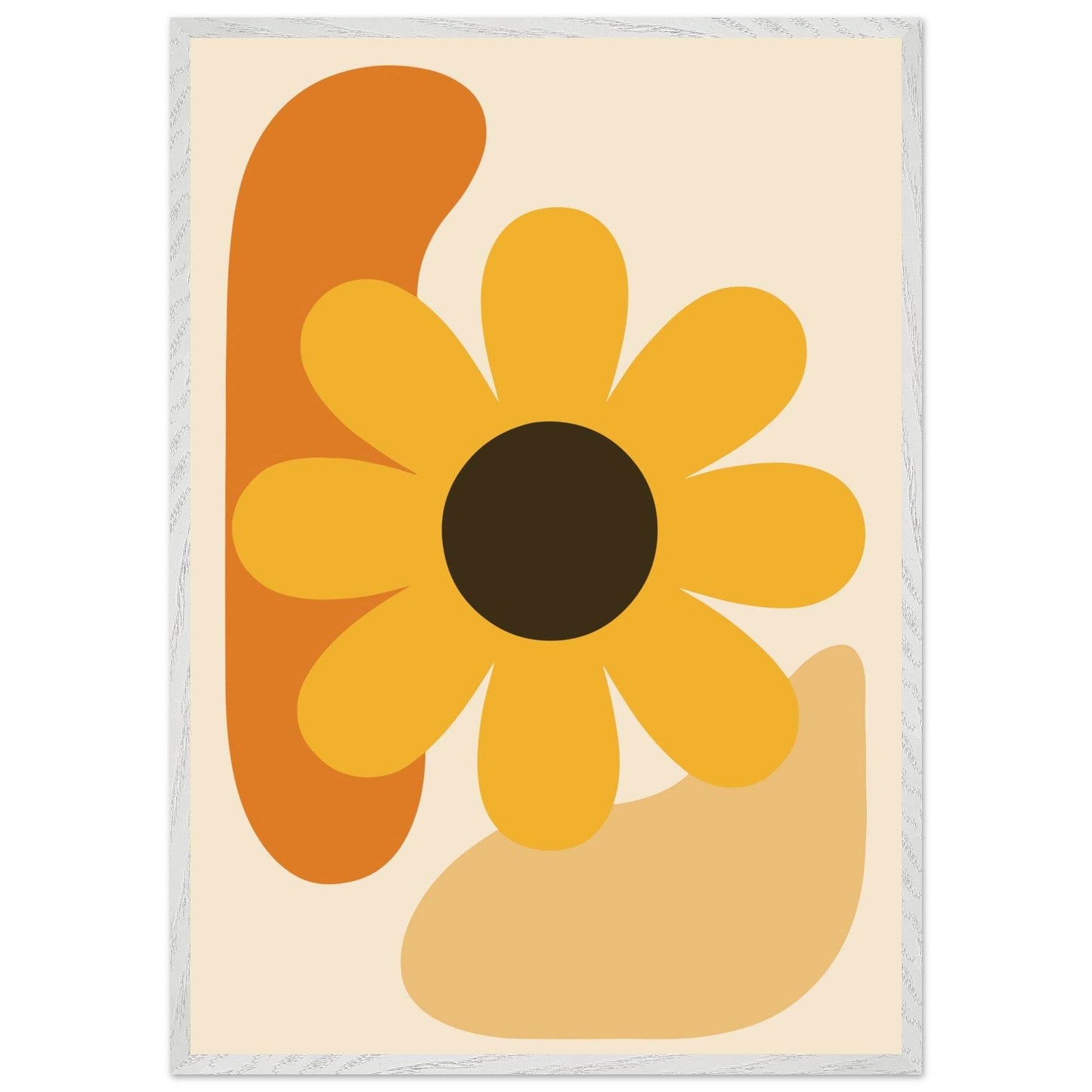Daisy Bloom Floral Abstract Botanical Wall Art - Vibrantwalls