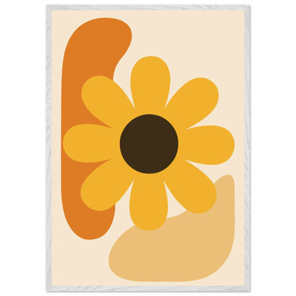 Daisy Bloom Floral Abstract Botanical Wall Art - Vibrantwalls