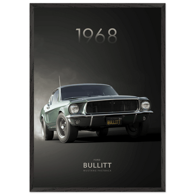 1968 Bullitt Mustang GT - 50th Anniversary Framed Poster | Iconic Green, Ready-to-Hang, Premium Quality - Vibrantwalls
