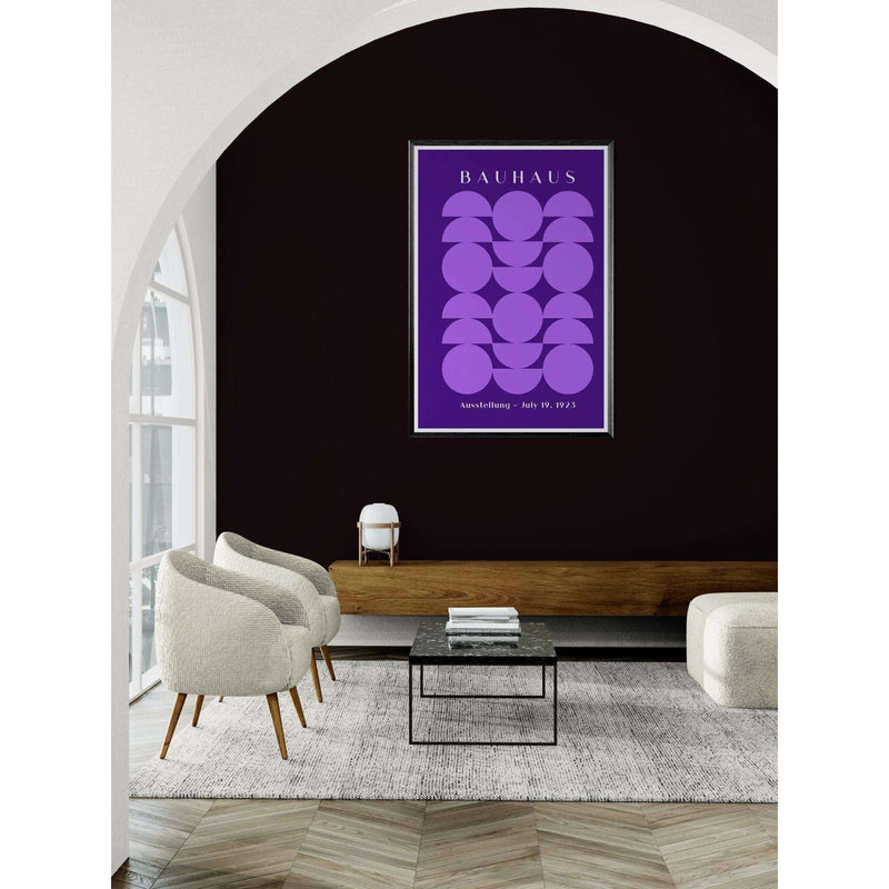 Bauhaus 1923 Purple Geometric Wall Art - Vibrantwalls