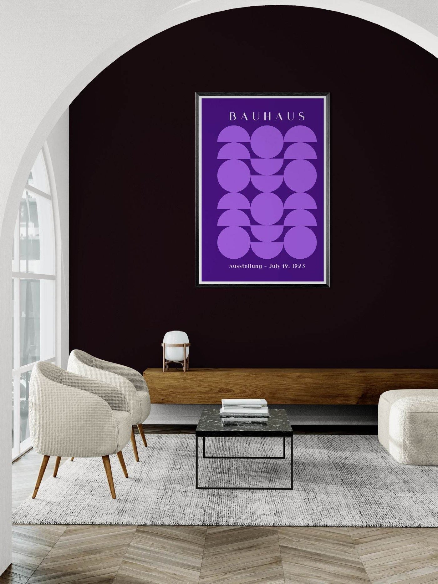 Bauhau 1923 Purple Geometric - Vibrantwalls