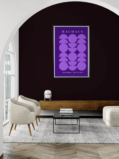 Bauhau 1923 Purple Geometric - Vibrantwalls