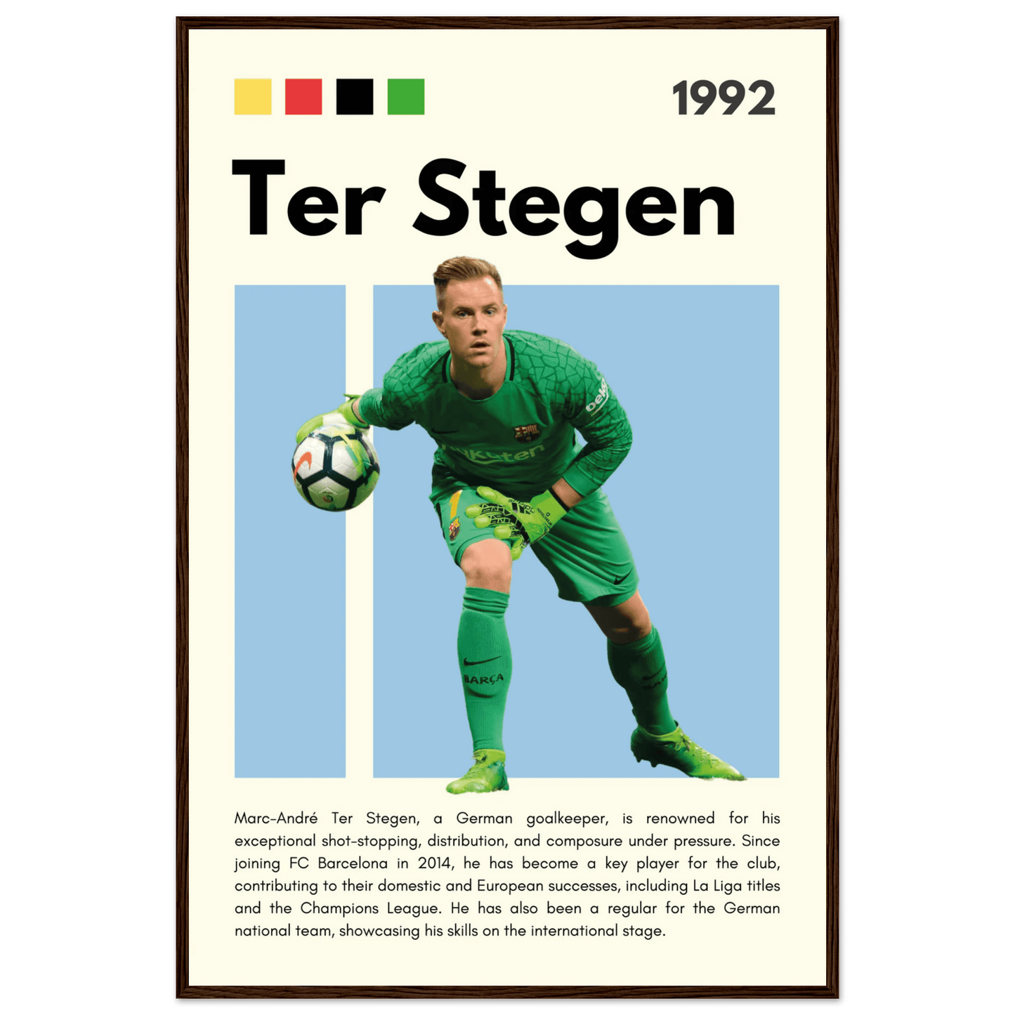 Marc-André Ter Stegen FC Barcelona Goalkeeper Poster Wall Art - Vibrantwalls