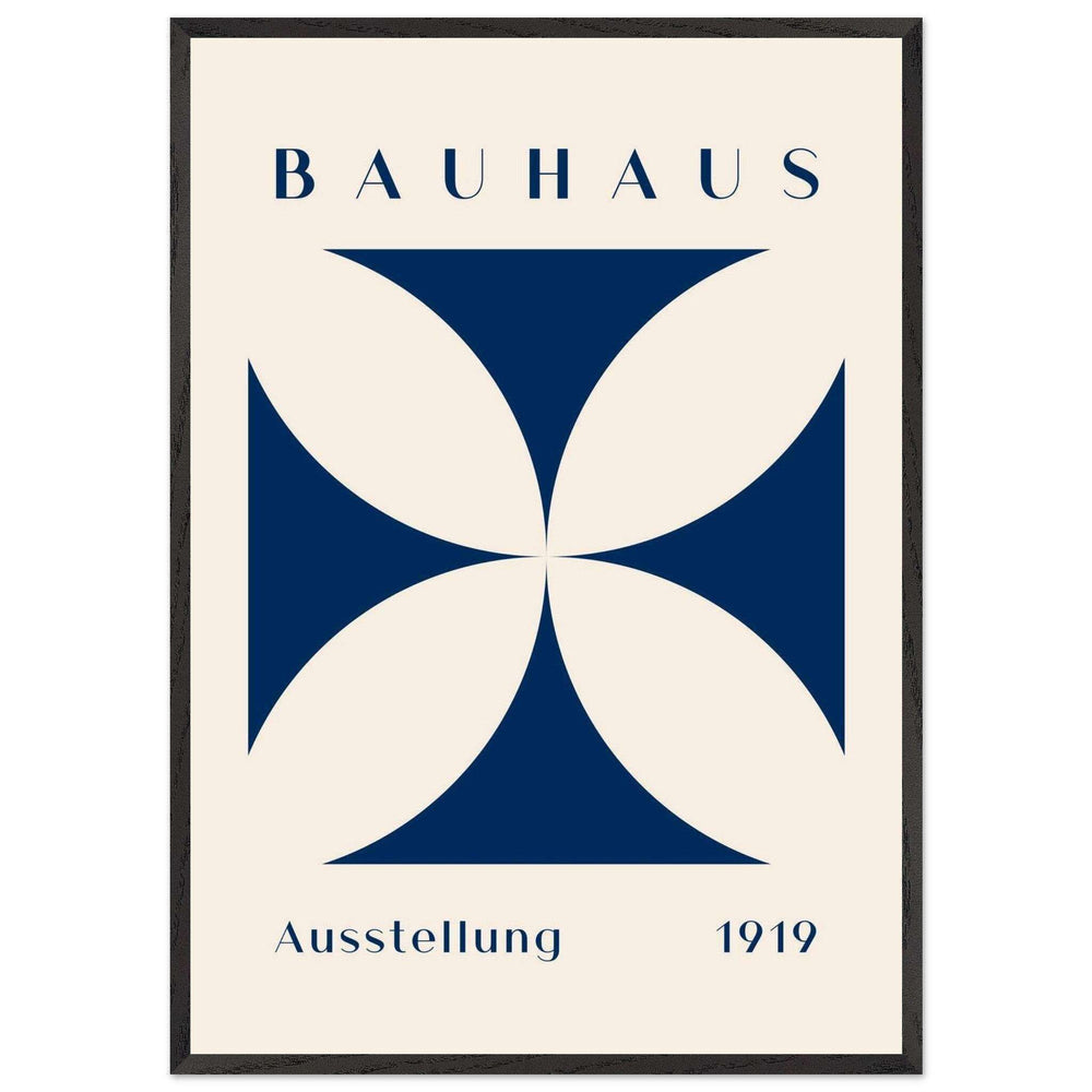 Bauhaus Exhibition 1919 Navy Cream Wall Art - Vibrantwalls