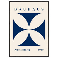Bauhaus Exhibition 1919 Navy Cream Wall Art - Vibrantwalls
