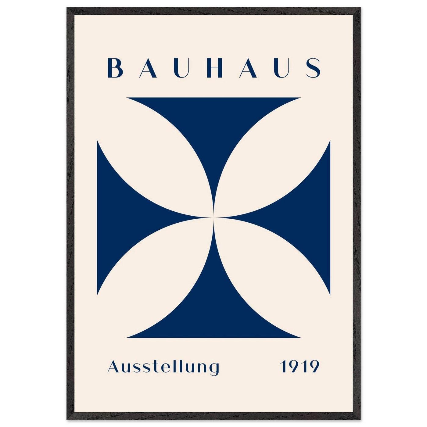 Bauhaus Exhibition 1919 - Navy Cream - Vibrantwalls