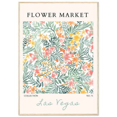 Flower Market Collection Framed Poster – Las Vegas Botanical Bliss Print | Ready-to-Hang Floral Art - Vibrantwalls