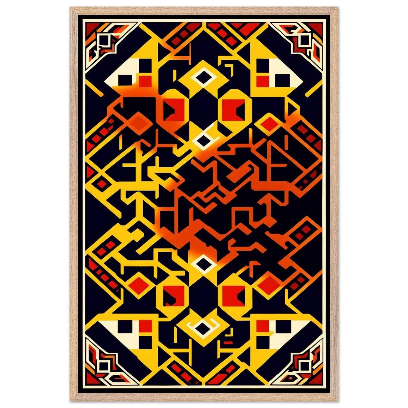 Abstract Geometric Poster for Modern Home Decor Framed Art - Vibrantwalls