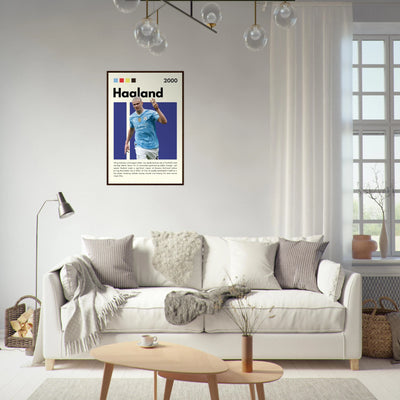 Erling Haaland Manchester City Framed Football Poster Vibrantwalls
