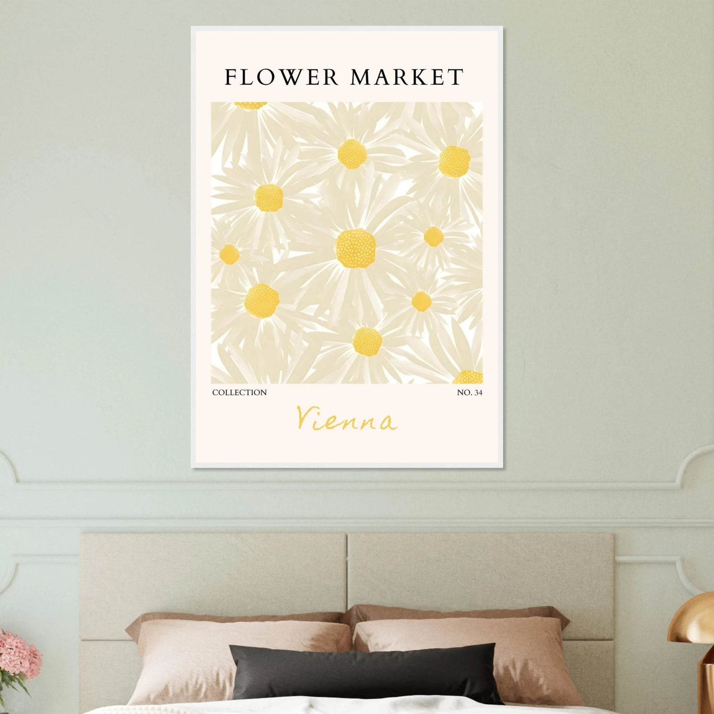 Flower Market Vienna Collection Framed Poster – Daisy Bloom Art Print | Ready-to-Hang Floral Decor - Vibrantwalls