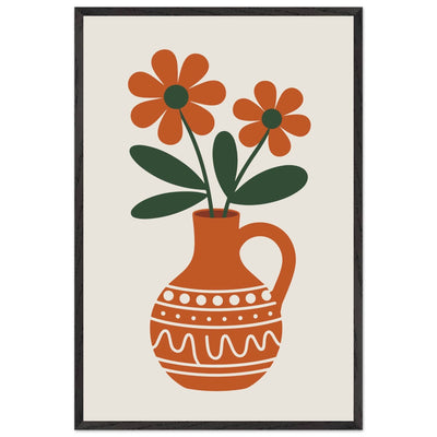 Abstract Floral Vase Art - Vibrantwalls