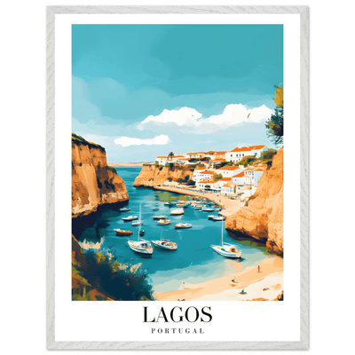 Lagos Portugal Framed Poster – Coastal Charm Travel Art with Wooden Frame - Vibrantwalls