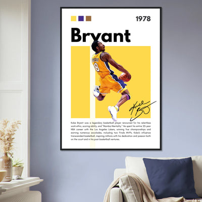 Kobe Bryant Number 24 Lakers Modern Print Vibrantwalls