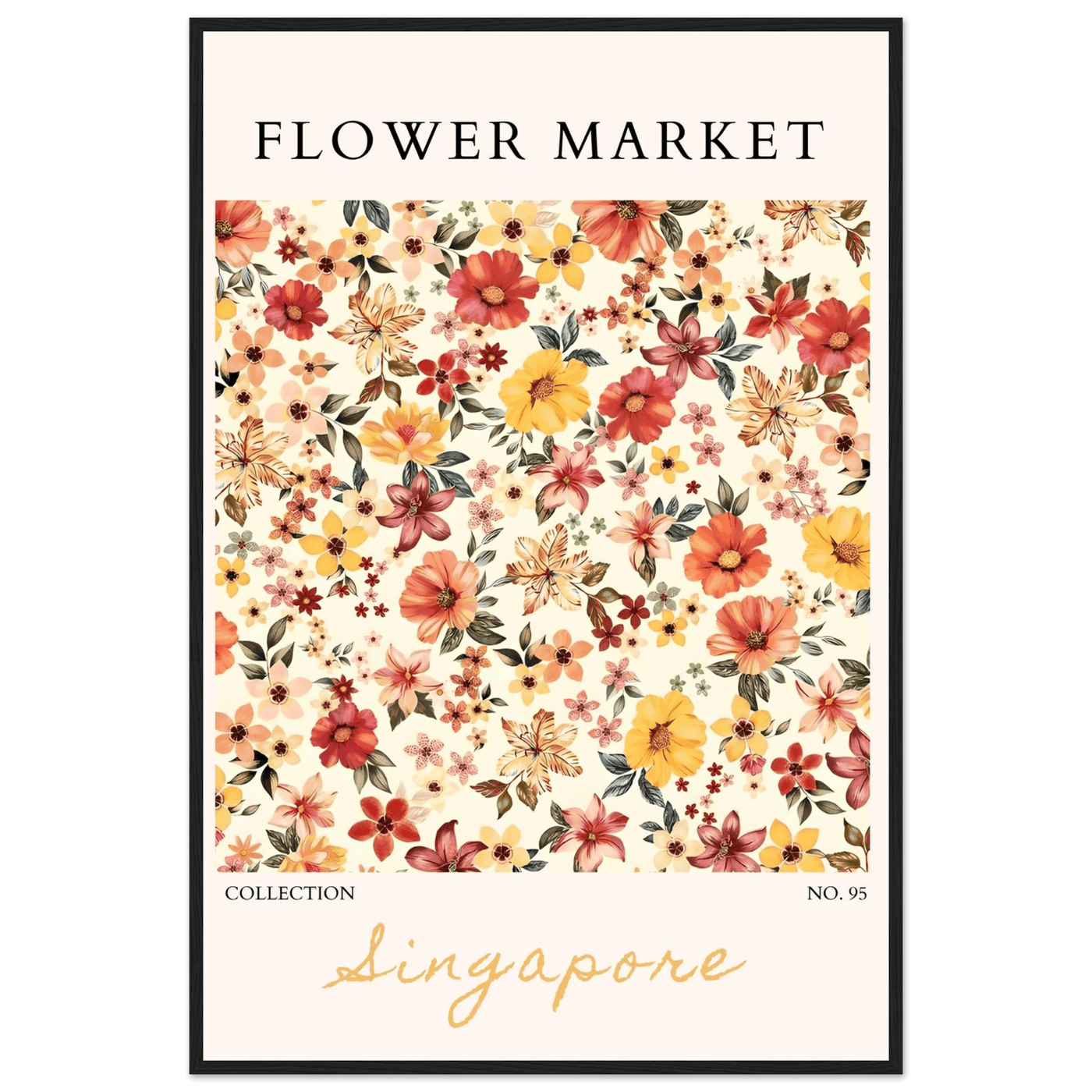 Flower Market Collection Framed Posters – Vibrant Floral Art Prints | Ready-to-Hang in Your Choice of Frame - Vibrantwalls