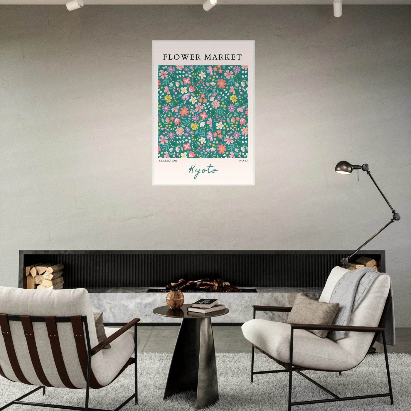 Kyoto Flower Market Framed Poster – Whimsical Floral Art Print for a Touch of Spring | Ready-to-Hang Decor - Vibrantwalls