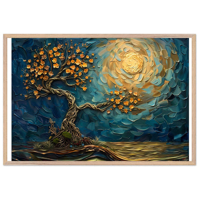 Tree of Life Jewelry - Golden Blooms & Midnight Sky Design - Vibrantwalls