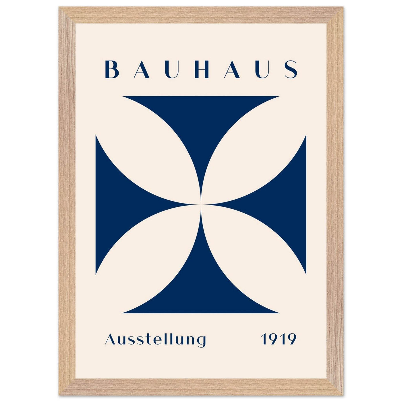 Bauhaus Exhibition 1919 - Navy Cream - Vibrantwalls