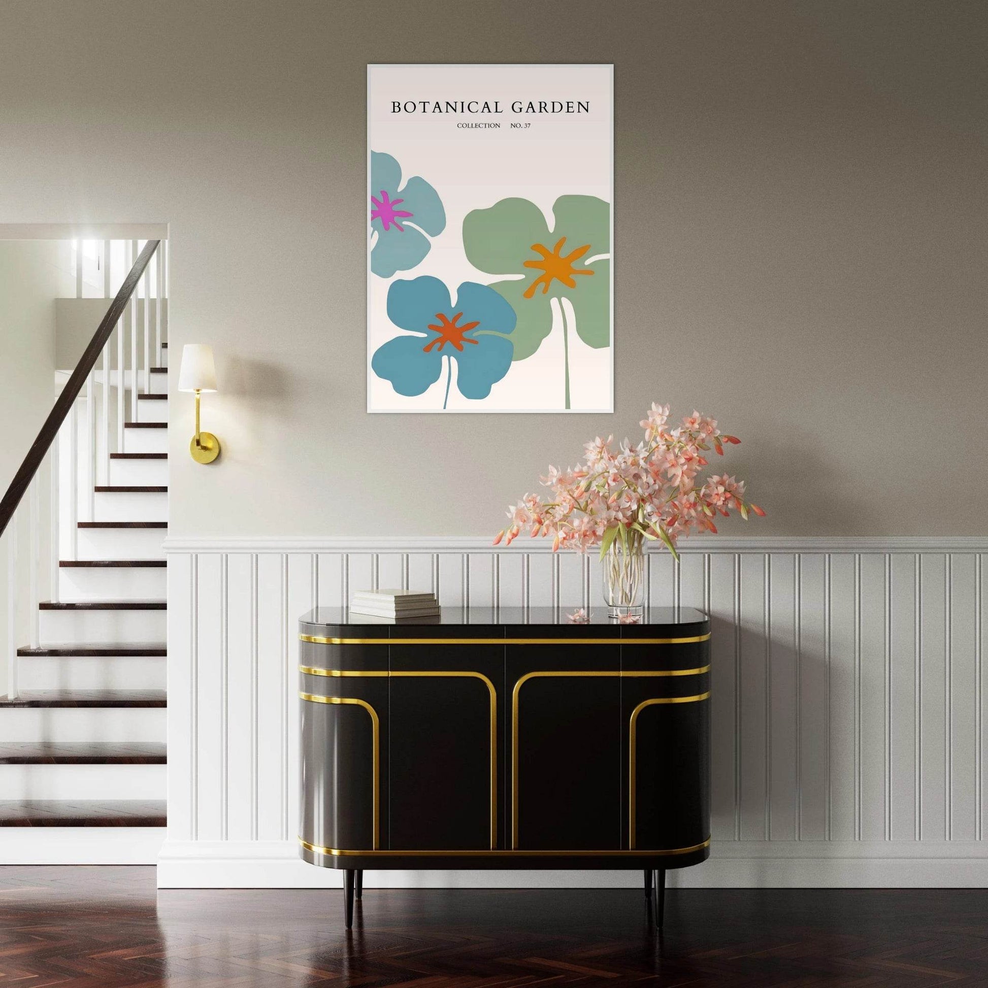 Abstract Botanical Garden Framed Posters – Vibrant Floral Art Prints in Your Choice of Frame & Size | Ready-to-Hang - Vibrantwalls