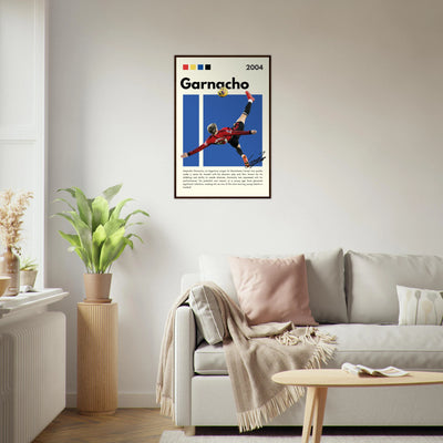 Alejandro Garnacho Manchester United Dynamic Football Poster Vibrantwalls