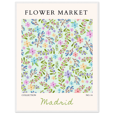 Flower Market Collection Framed Poster – Whimsical Floral & Berry Art Prints | Ready-to-Hang in Various Sizes - Vibrantwalls