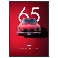 Mustang Fastback 1965 Classic Car Muscle Car USA Poster Wall Art - Vibrantwalls