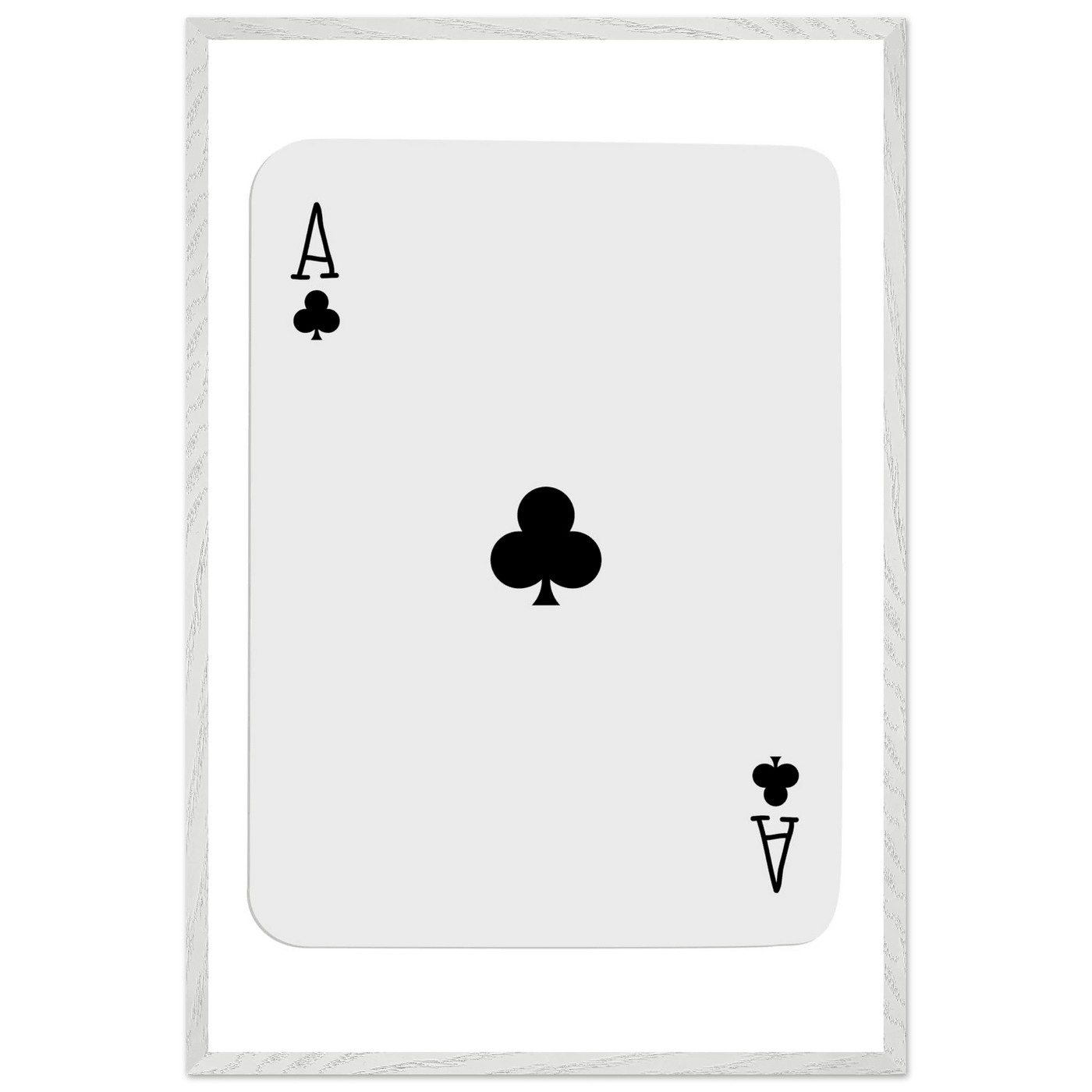 Ace of Clubs Poker Card Print - Elegant Framed Wall Art, Eco-Friendly Wood Frame & Multiple Sizes - Vibrantwalls