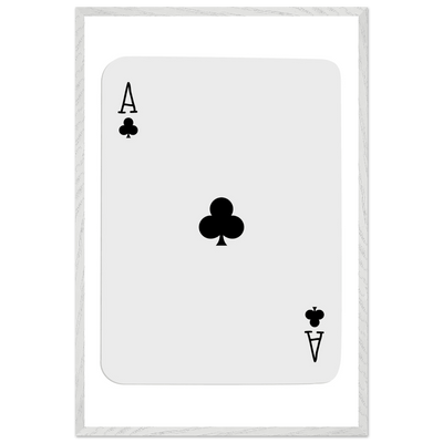 Ace of Clubs Poker Card Print - Elegant Framed Wall Art, Eco-Friendly Wood Frame & Multiple Sizes - Vibrantwalls