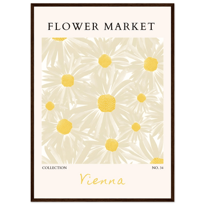 Flower Market Vienna Collection Framed Poster – Daisy Bloom Art Print | Ready-to-Hang Floral Decor - Vibrantwalls