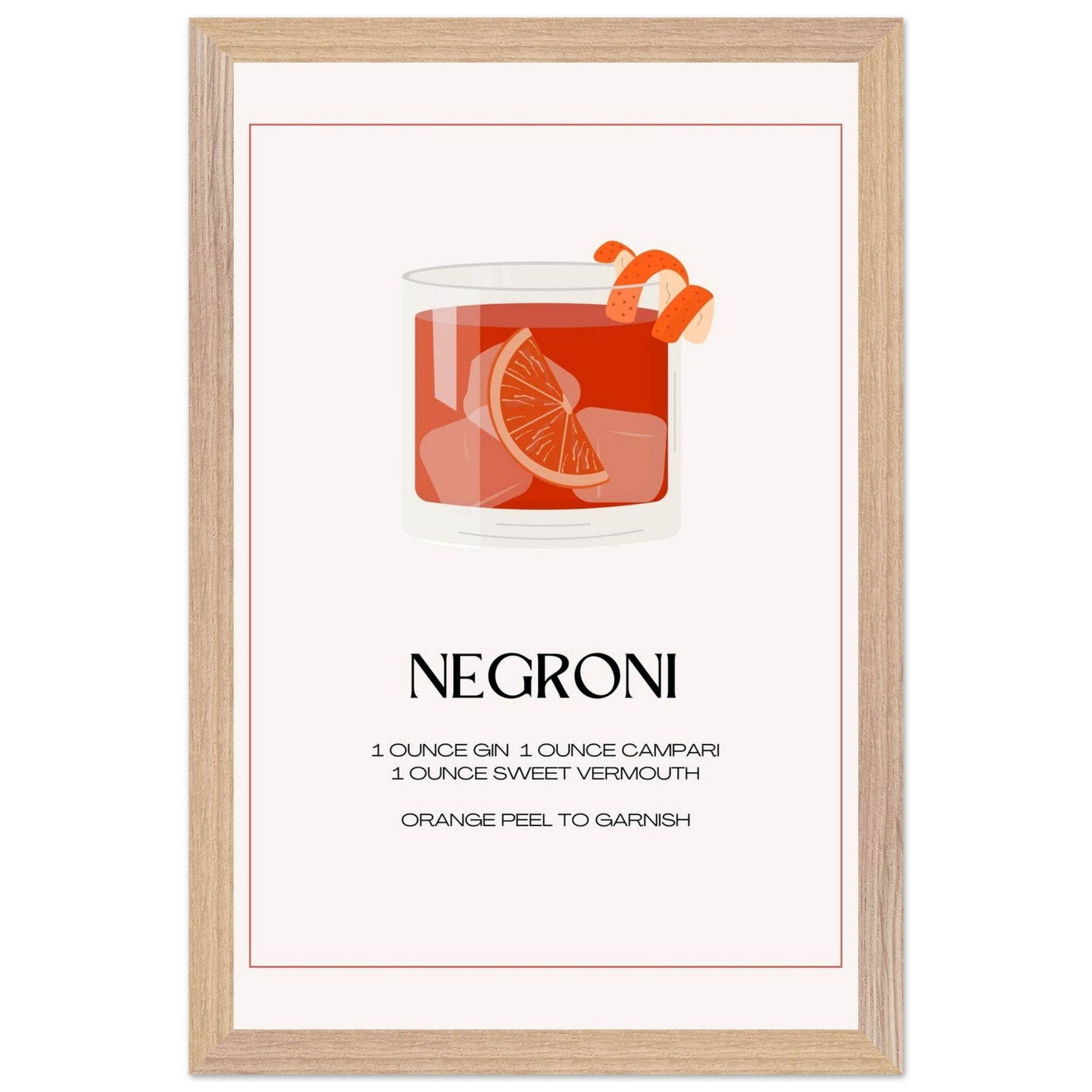 Negroni Cocktail Recipe - Vibrantwalls