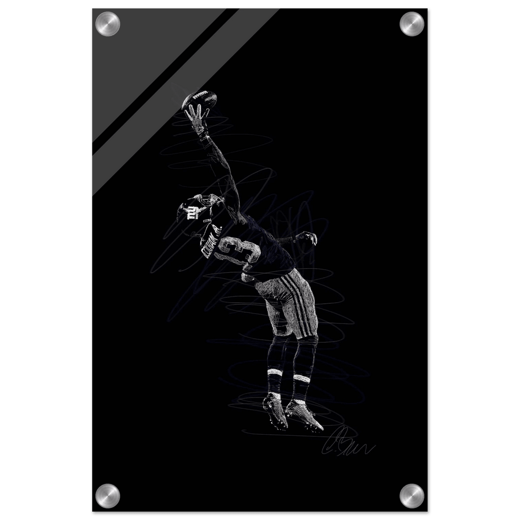 Dynamic Football Player Acrylic Print – Modern Sport Art, Vibrant & Durable Wall Decor in Multiple Sizes - Vibrantwalls