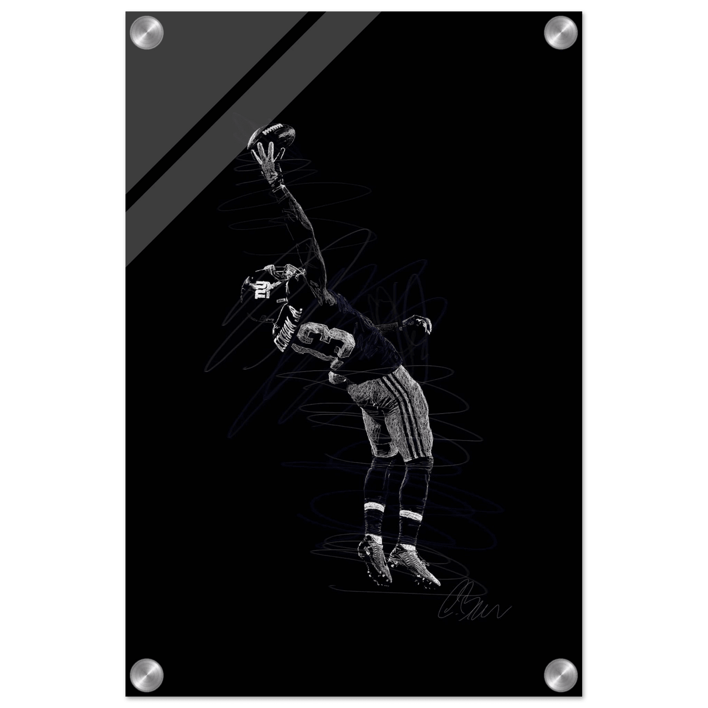 Dynamic Football Player Acrylic Print – Modern Sport Art, Vibrant & Durable Wall Decor in Multiple Sizes - Vibrantwalls