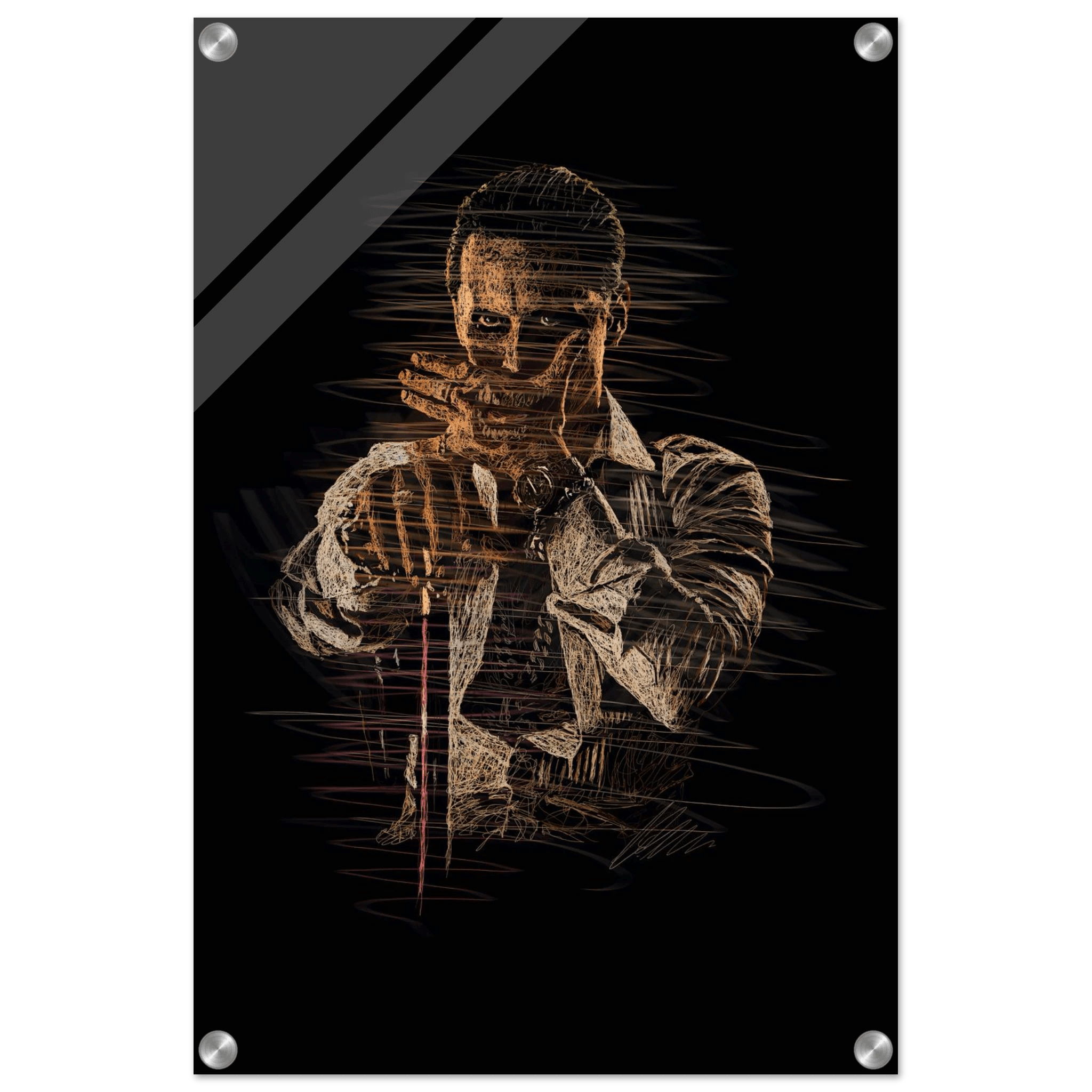 Connor McGregor Wall Art – Scribble Art Acrylic Print for Modern Dynamic Home Decor - Vibrantwalls