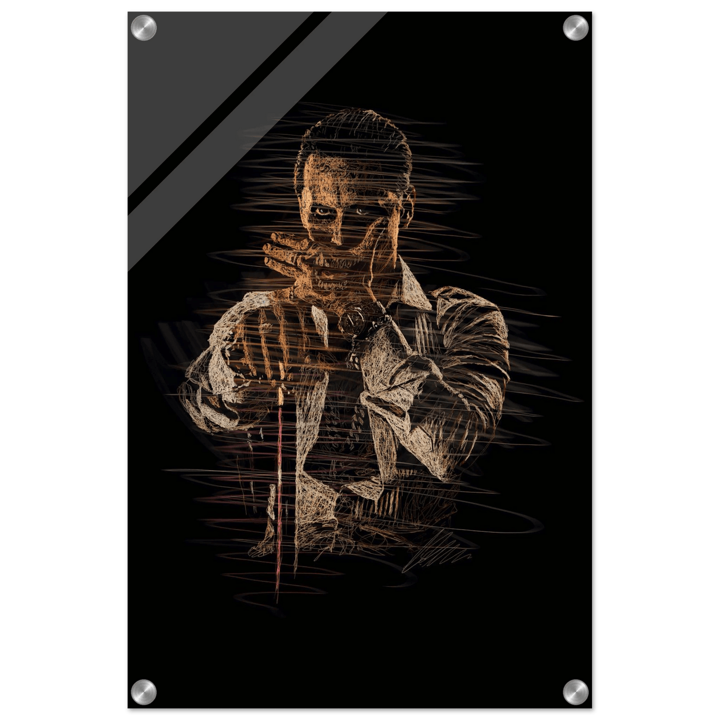Connor McGregor Wall Art – Scribble Art Acrylic Print for Modern Dynamic Home Decor - Vibrantwalls