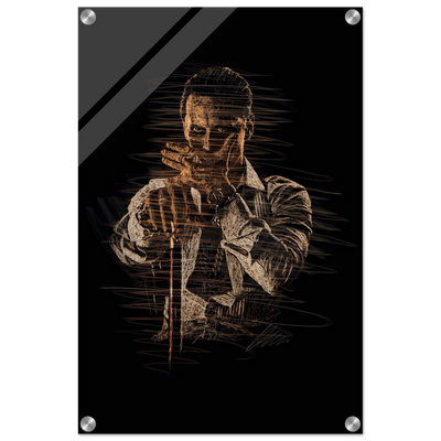 Connor McGregor Wall Art – Scribble Art Acrylic Print for Modern Dynamic Home Decor - Vibrantwalls