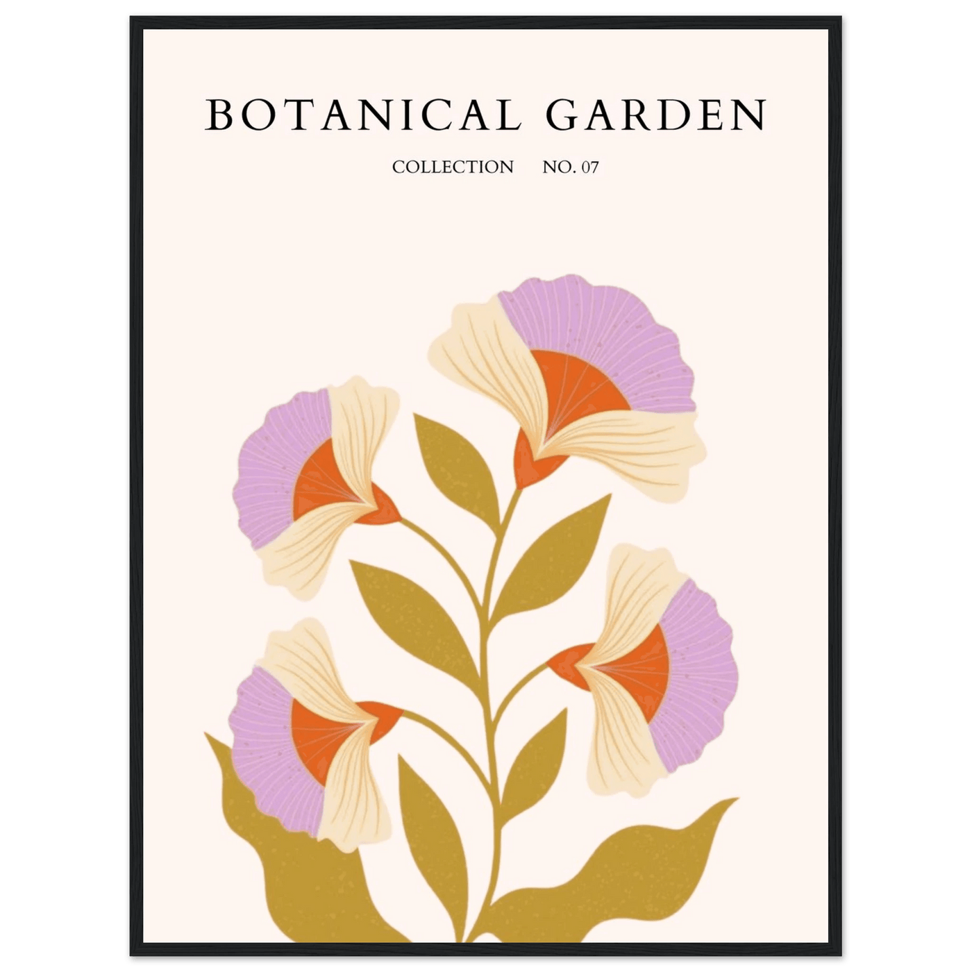 Botanical Garden Framed Poster – Whimsical Floral Art Prints in Soft Hues | Ready-to-Hang Wall Decor - Vibrantwalls