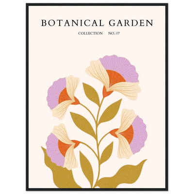 Botanical Garden Framed Poster – Whimsical Floral Art Prints in Soft Hues | Ready-to-Hang Wall Decor - Vibrantwalls