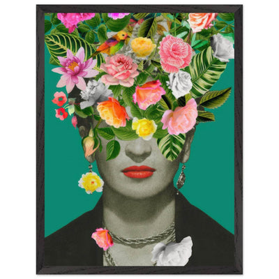 Floral Frida Artwork - Vibrant and Inspiring Home Decor - Vibrantwalls