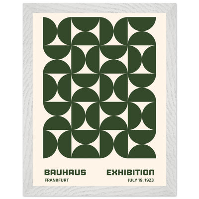 Bauhaus Forest Green & Cream Modern - Vibrantwalls