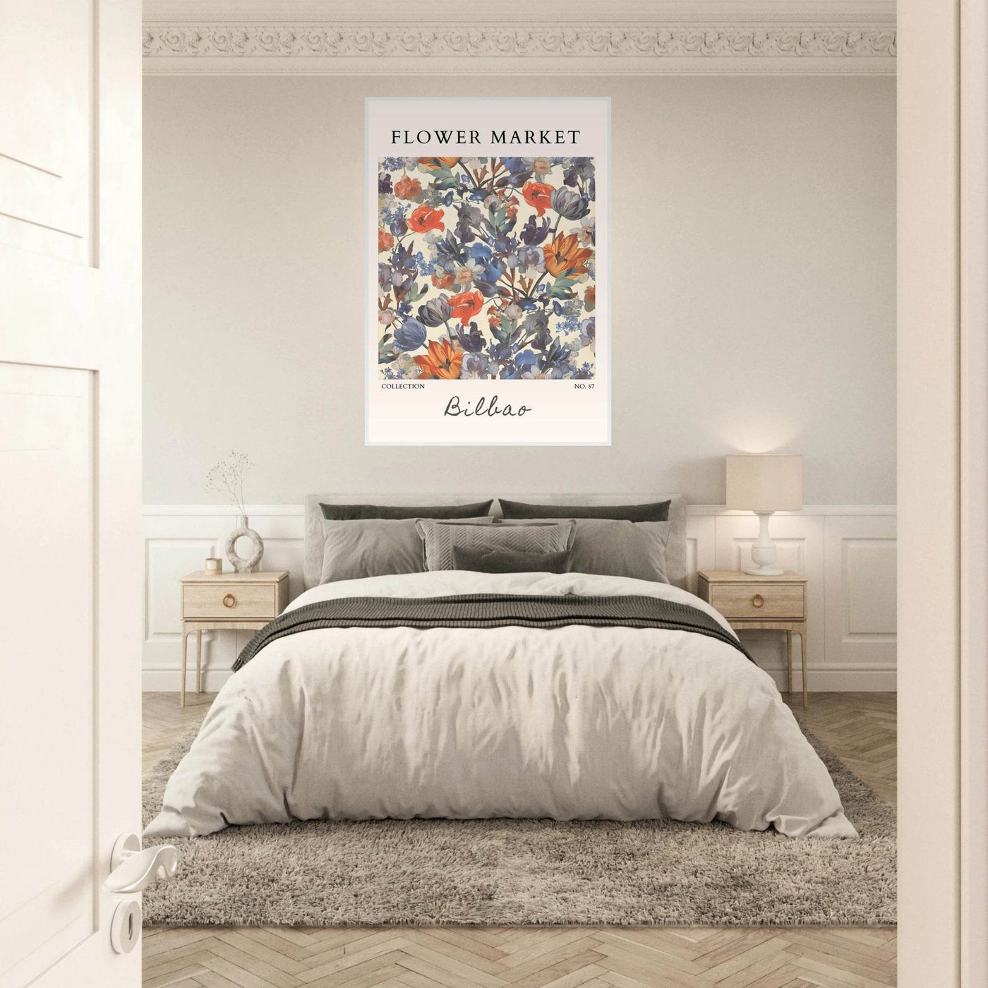 Flower Market Bilbao Print – Elegant Floral Framed Poster | Vibrant Nature & Botanical Art, Ready-to-Hang - Vibrantwalls