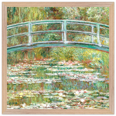 Bridge Over a Pond Art Print - Water Lilies Decorative Artwork for Your Space - Vibrantwalls