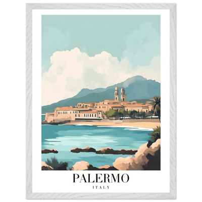 Palermo Italy Framed Poster – Vintage Mediterranean Travel Wall Art in Your Choice of Frame - Vibrantwalls